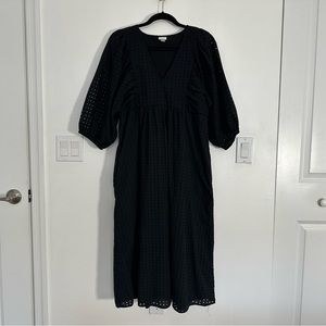 A New Day dress puffy sleeve size M 100% cotton